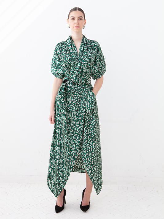 Nadia's Kimono Green Print